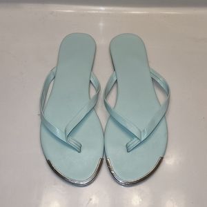 Mint Green flip flops, Size 7